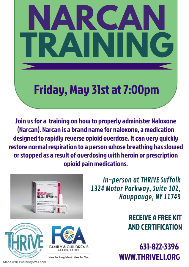Narcan Training Flyer 5 31 24