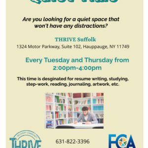 Quiet Time Flyer Tue And Thur
