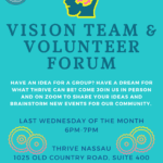 Vision Team & Volunteer Meeting Last Wednesday