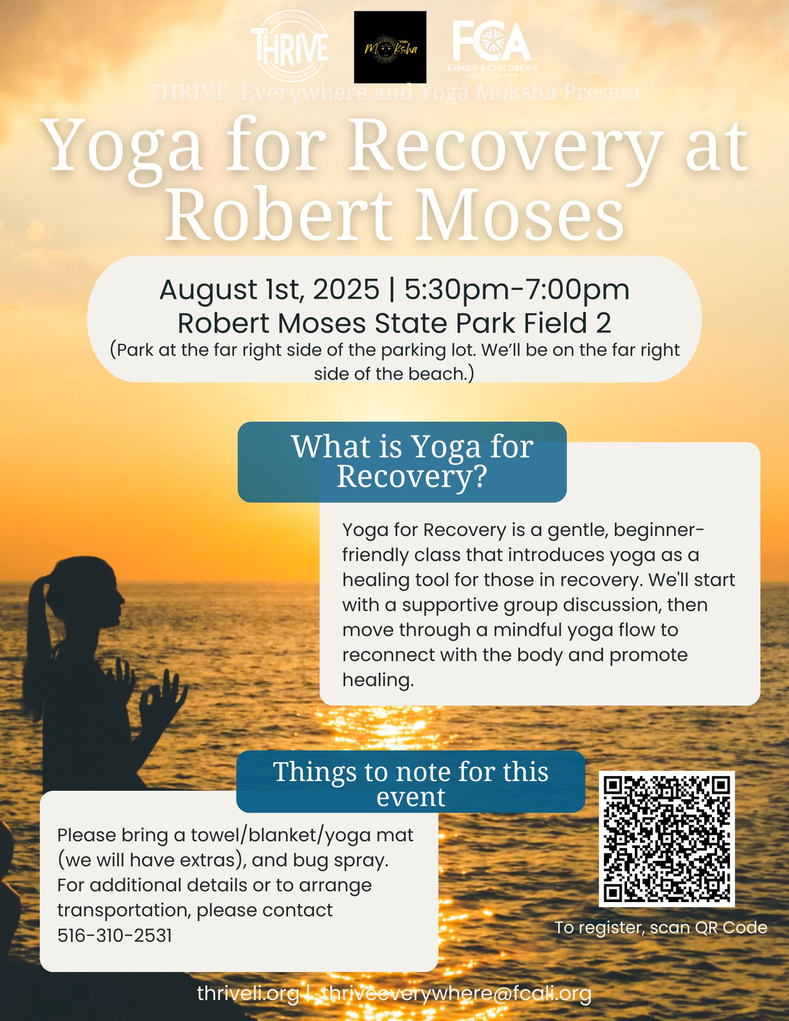 Beach Yoga For Recovery August 1st