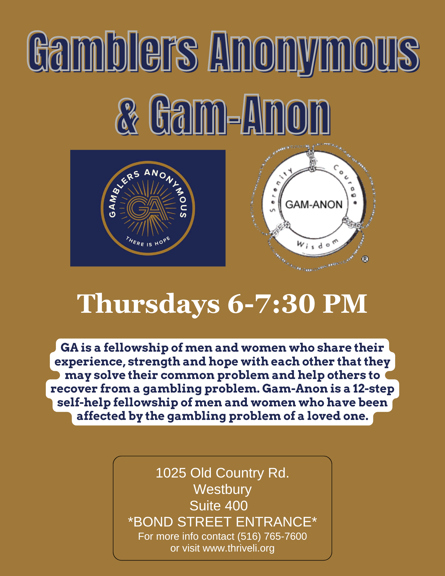 Ga & Gam Anon Thursdays