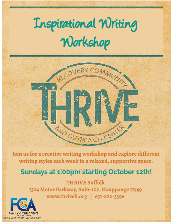 Inspirational Writing Workshop Sun 1pm