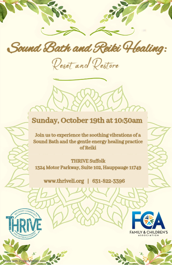 Sound Bath And Reiki 10.19.25 Flyer